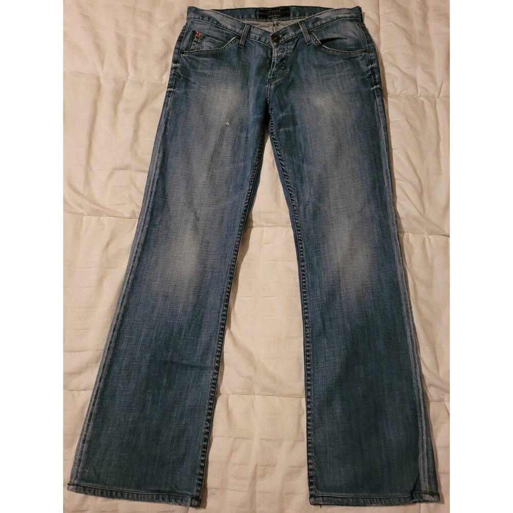 Hudson Pocket Flap Women's Denim Blue Jeans Size 32x30 Medium Wash Distressed